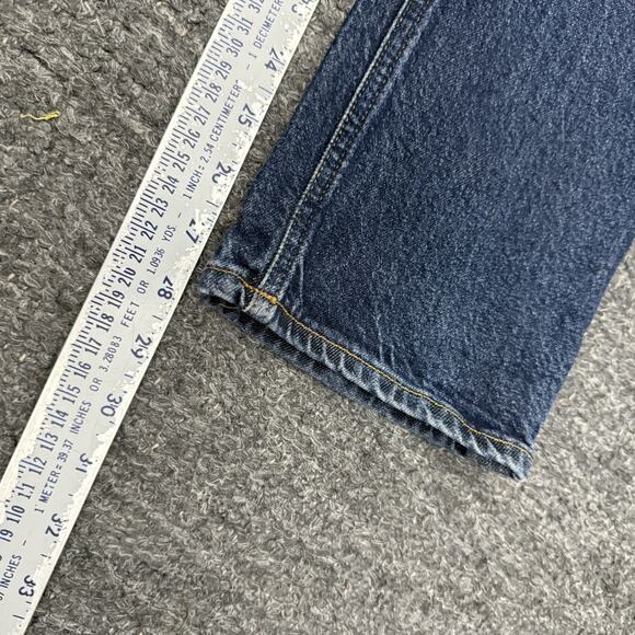 Agolde Riley Jeans Women 26 Long Tall Blue Denim Straight Dark Wash Stretch - Picture 4 of 12